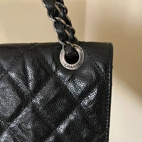 Chanel CC Crave Jumbo Quilted Cavier Flap Bag - Picture 9 of 16